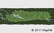 Satellite Panoramic Map of Bräcke Kommun, darken