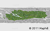 Satellite Panoramic Map of Bräcke Kommun, lighten, desaturated