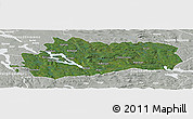 Satellite Panoramic Map of Bräcke Kommun, lighten, semi-desaturated