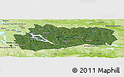 Satellite Panoramic Map of Bräcke Kommun, physical outside