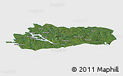 Satellite Panoramic Map of Bräcke Kommun, single color outside