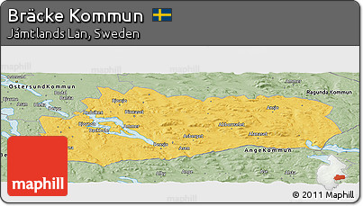 Savanna Style Panoramic Map of Bräcke Kommun