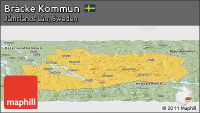 Savanna Style Panoramic Map of Bräcke Kommun
