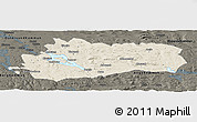 Shaded Relief Panoramic Map of Bräcke Kommun, darken