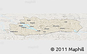 Shaded Relief Panoramic Map of Bräcke Kommun, lighten