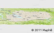 Shaded Relief Panoramic Map of Bräcke Kommun, physical outside