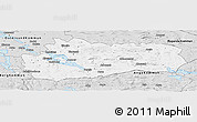Silver Style Panoramic Map of Bräcke Kommun