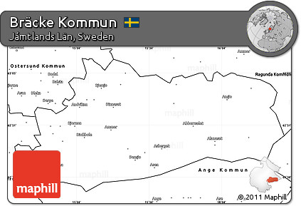 Blank Simple Map of Bräcke Kommun