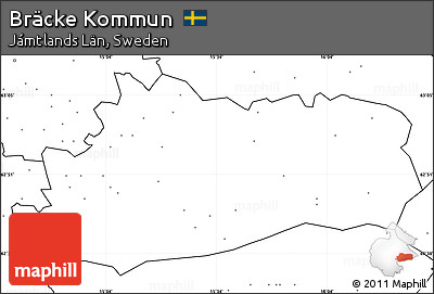 Blank Simple Map of Bräcke Kommun, no labels