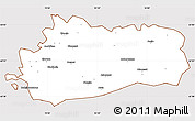 Classic Style Simple Map of Bräcke Kommun, cropped outside