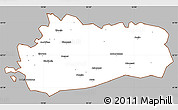 Gray Simple Map of Bräcke Kommun, cropped outside