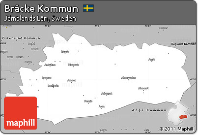 Gray Simple Map of Bräcke Kommun