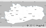 Gray Simple Map of Bräcke Kommun, single color outside
