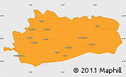 Political Simple Map of Bräcke Kommun, single color outside