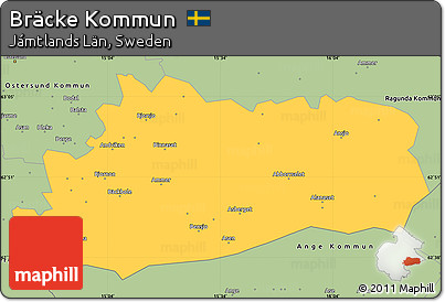 Savanna Style Simple Map of Bräcke Kommun