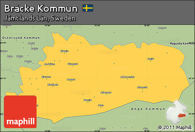 Savanna Style Simple Map of Bräcke Kommun