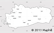 Silver Style Simple Map of Bräcke Kommun, cropped outside