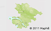 Physical 3D Map of Östersund Kommun, cropped outside