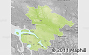Physical 3D Map of Östersund Kommun, desaturated