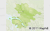 Physical 3D Map of Östersund Kommun, lighten