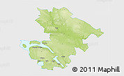 Physical 3D Map of Östersund Kommun, single color outside
