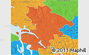 Political 3D Map of Östersund Kommun