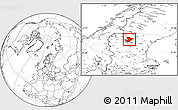 Blank Location Map of Östersund Kommun