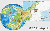 Physical Location Map of Östersund Kommun, highlighted country