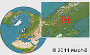 Satellite Location Map of Östersund Kommun