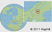 Savanna Style Location Map of Östersund Kommun
