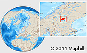 Shaded Relief Location Map of Östersund Kommun