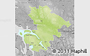 Physical Map of Östersund Kommun, desaturated