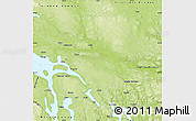 Physical Map of Östersund Kommun