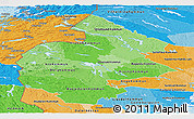 Political Shades Panoramic Map of Jámtlands Län