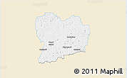 Classic Style 3D Map of Sävsjö Kommun, single color outside