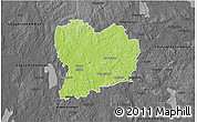 Physical 3D Map of Sävsjö Kommun, darken, desaturated