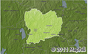 Physical 3D Map of Sävsjö Kommun, darken