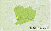 Physical 3D Map of Sävsjö Kommun, lighten