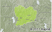 Physical 3D Map of Sävsjö Kommun, semi-desaturated