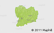 Physical 3D Map of Sävsjö Kommun, single color outside