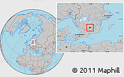 Gray Location Map of Sävsjö Kommun