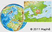 Physical Location Map of Sävsjö Kommun, highlighted parent region