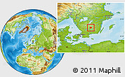 Physical Location Map of Sävsjö Kommun