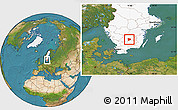 Satellite Location Map of Sävsjö Kommun, highlighted country