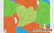 Physical Map of Sävsjö Kommun, political outside