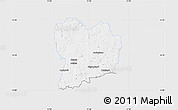 Silver Style Map of Sävsjö Kommun, single color outside