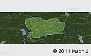 Satellite Panoramic Map of Sävsjö Kommun, darken