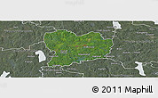Satellite Panoramic Map of Sävsjö Kommun, semi-desaturated
