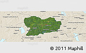 Satellite Panoramic Map of Sävsjö Kommun, shaded relief outside