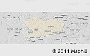 Shaded Relief Panoramic Map of Sävsjö Kommun, desaturated